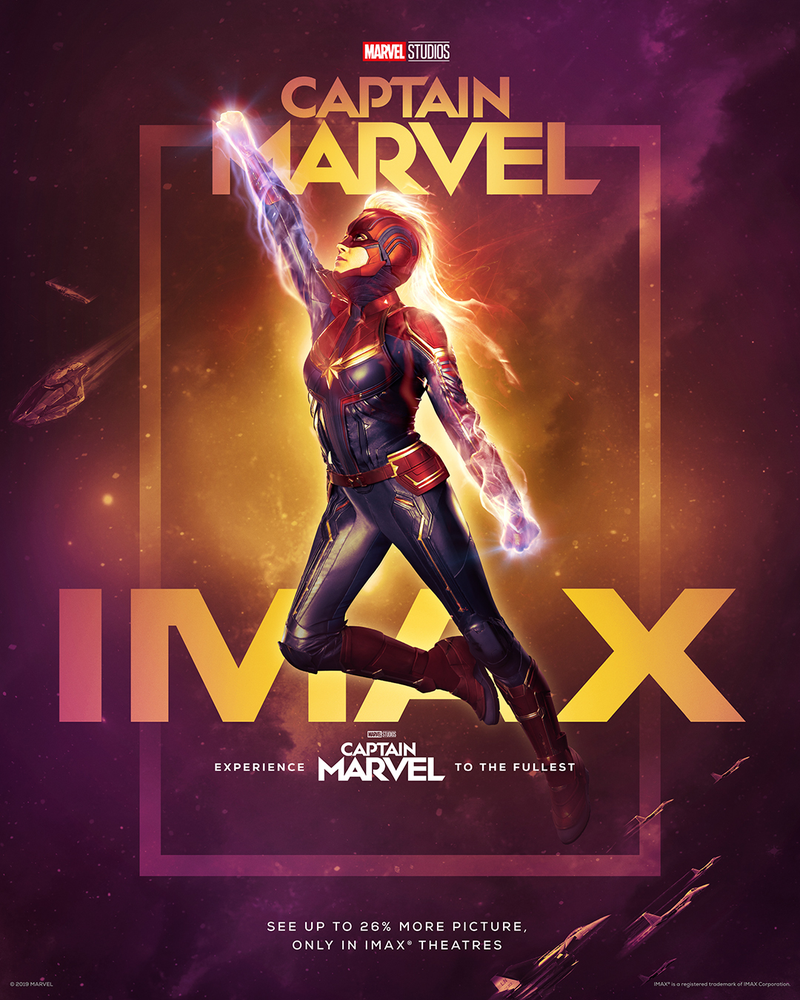 The Captain Marvel IMAX poster